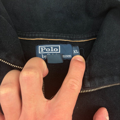 Black Ralph Lauren Half Zip - Men XL - Very Good - Revaleur