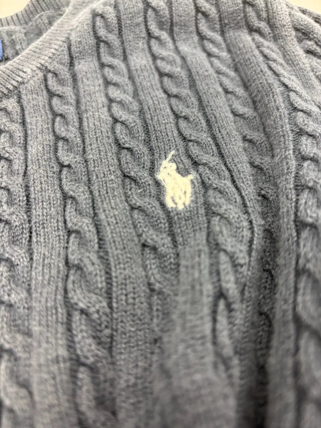 Black Ralph Lauren Knitted Cardigan - L (Kids) - Excellent Condition - Revaleur