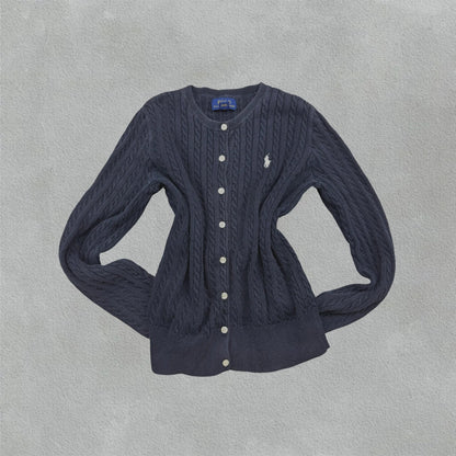 Black Ralph Lauren Knitted Cardigan - L (Kids) - Excellent Condition - Revaleur