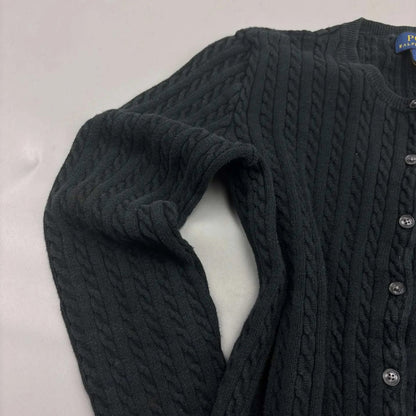 Black Ralph Lauren Knitted Cardigan - XL (Kids) - Very Good - Revaleur