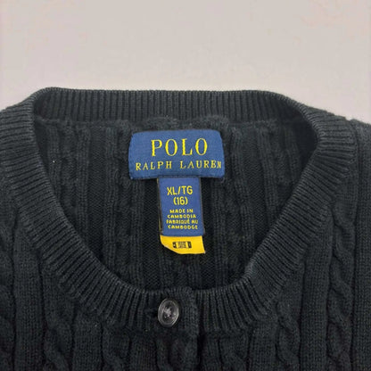 Black Ralph Lauren Knitted Cardigan - XL (Kids) - Very Good - Revaleur