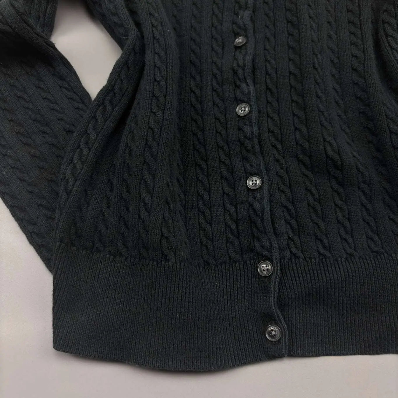 Black Ralph Lauren Knitted Cardigan - XL (Kids) - Very Good - Revaleur