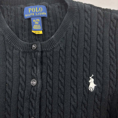 Black Ralph Lauren Knitted Cardigan - XL (Kids) - Very Good - Revaleur