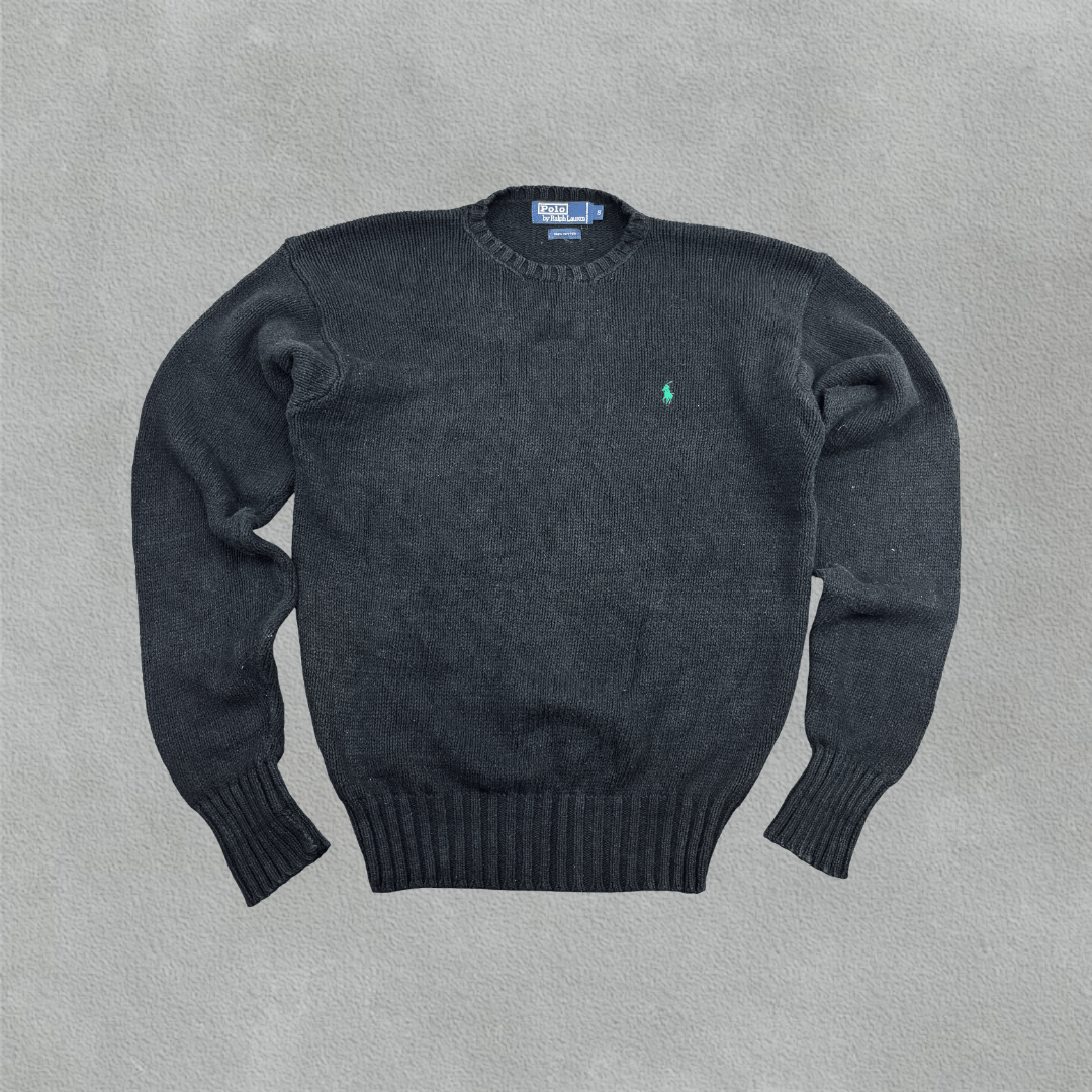 Black Ralph Lauren Knitted Sweater - Men S - Very Good - Revaleur