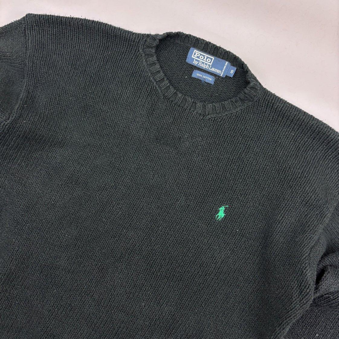 Black Ralph Lauren Knitted Sweater - Men S - Very Good - Revaleur
