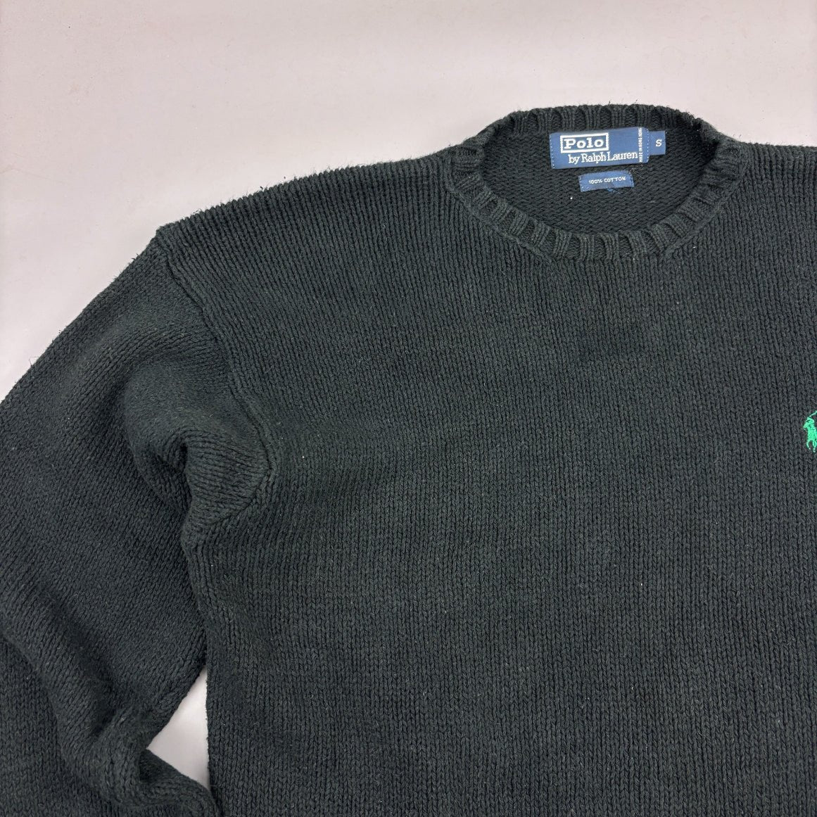 Black Ralph Lauren Knitted Sweater - Men S - Very Good - Revaleur