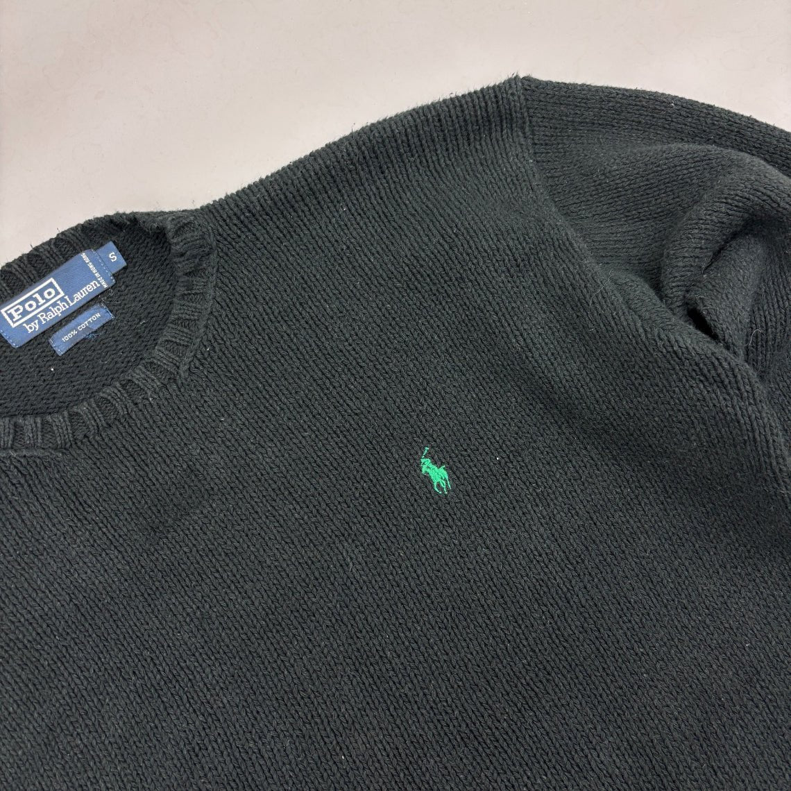 Black Ralph Lauren Knitted Sweater - Men S - Very Good - Revaleur