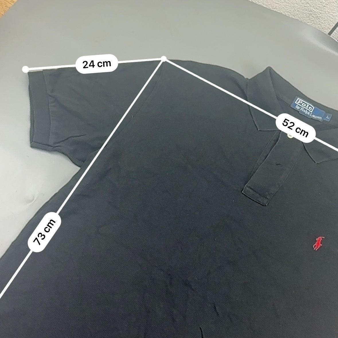 Black Ralph Lauren Polo Shirt - Men L - Very Good - Revaleur