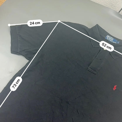 Black Ralph Lauren Polo Shirt - Men L - Very Good - Revaleur