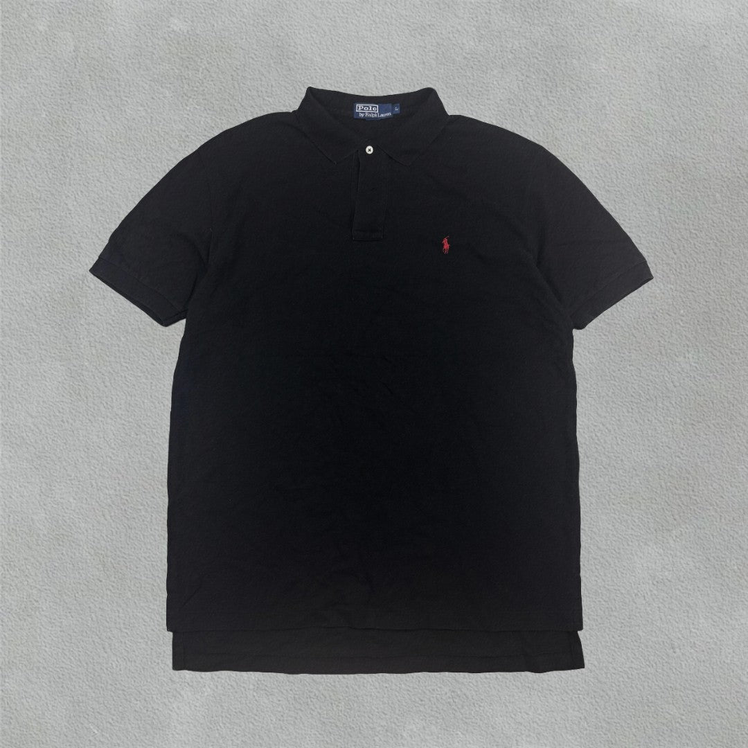 Black Ralph Lauren Polo Shirt - Men L - Very Good - Revaleur