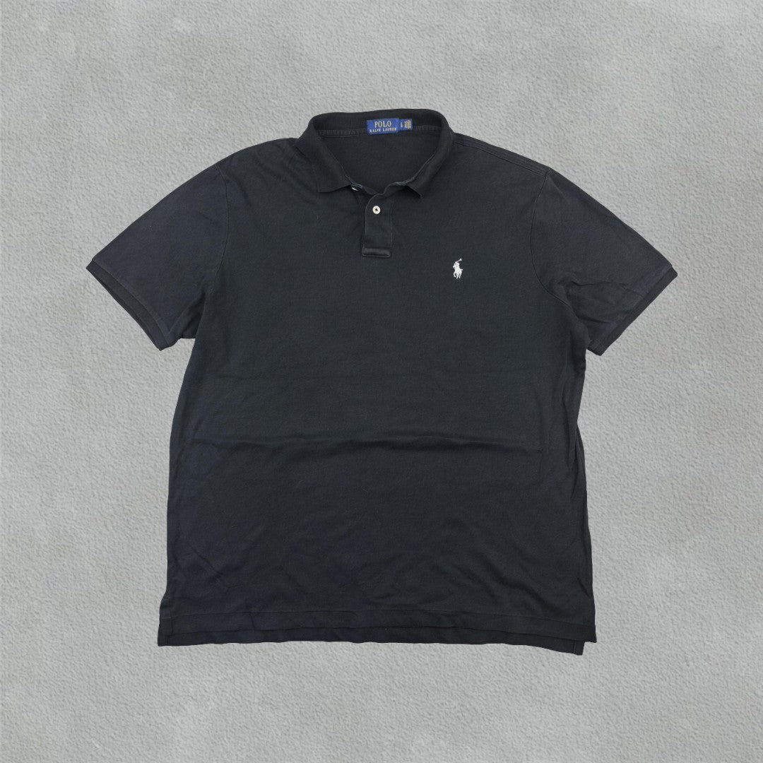 Black Ralph Lauren Polo Shirt - Men L - Very Good - Revaleur