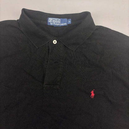 Black Ralph Lauren Polo Shirt - Men L - Very Good - Revaleur
