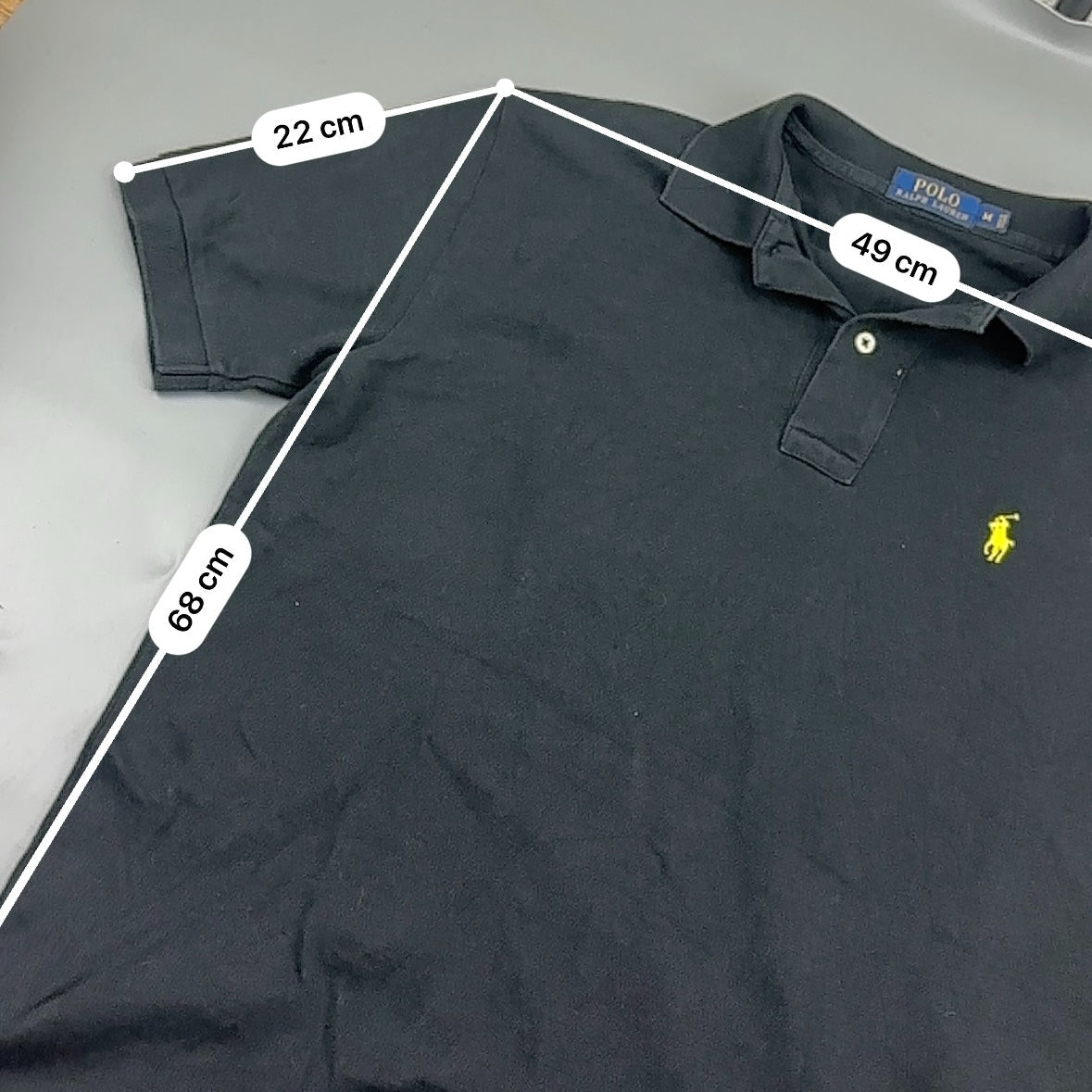 Black Ralph Lauren Polo Shirt - Men M - Very Good - Revaleur