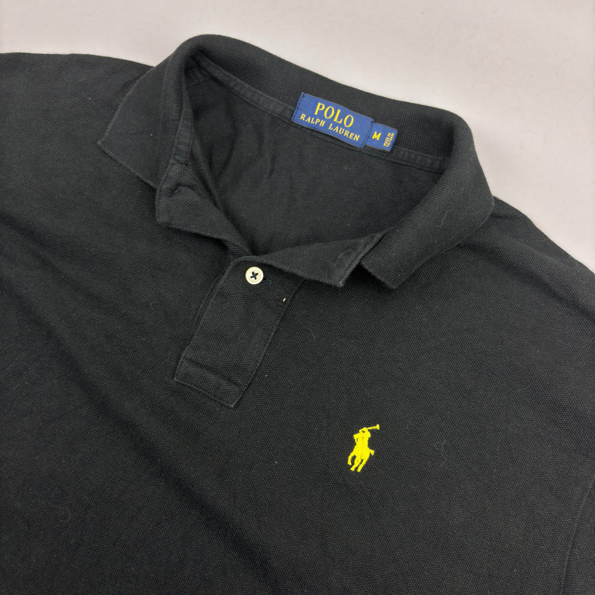 Black Ralph Lauren Polo Shirt - Men M - Very Good - Revaleur