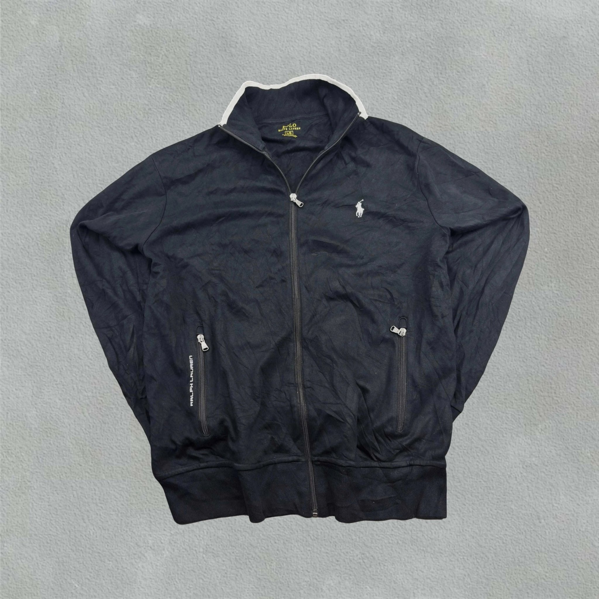 Black Ralph Lauren Zip Vest - L - Very Good - Revaleur