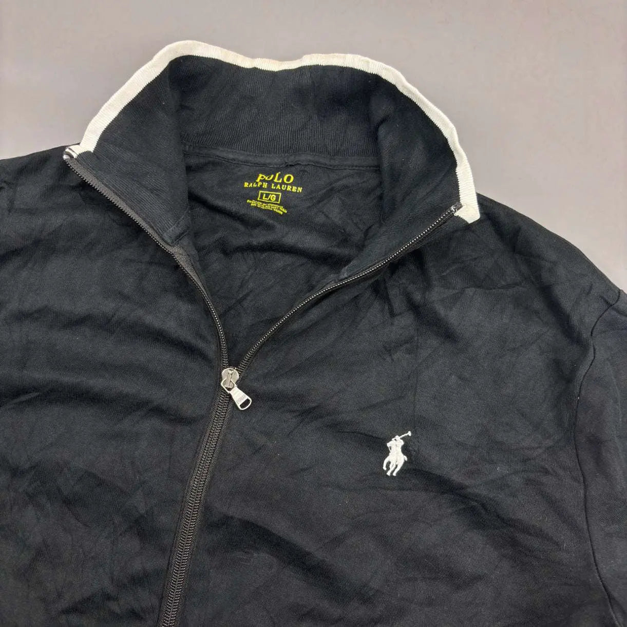 Black Ralph Lauren Zip Vest - L - Very Good - Revaleur