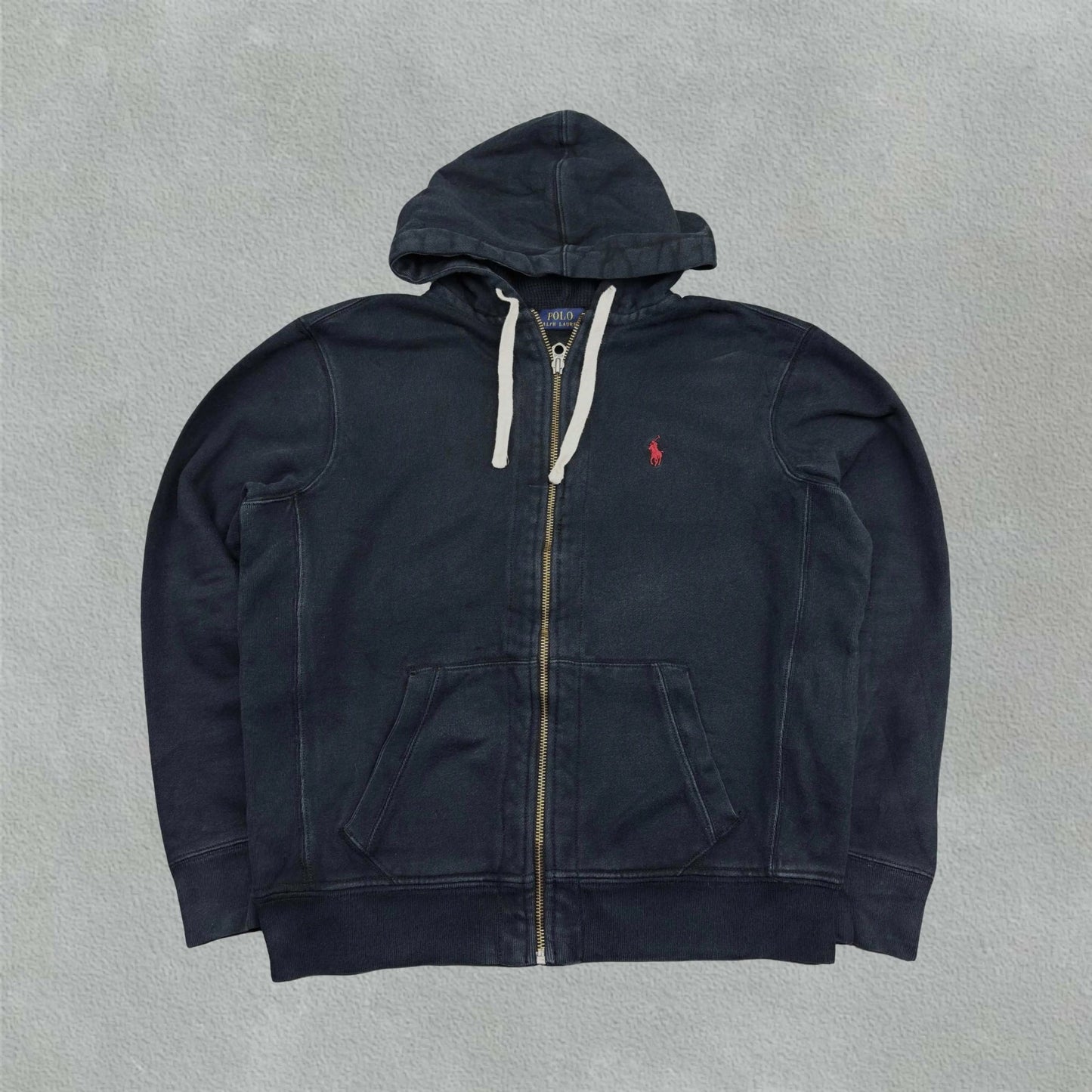 Black Ralph Lauren Zip Vest - Men L - Very Good - Revaleur