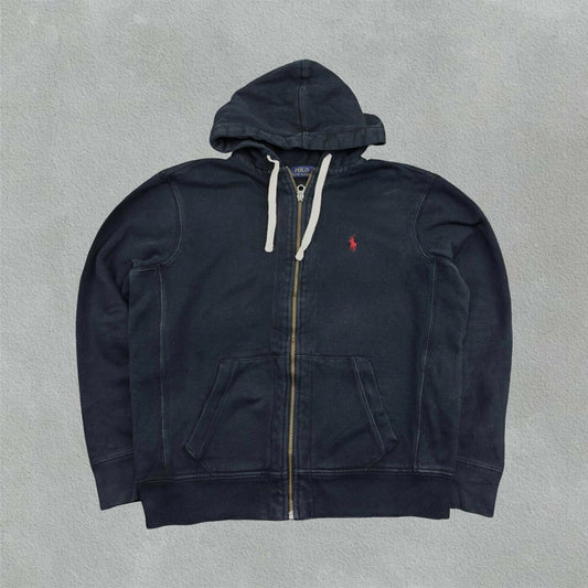 Black Ralph Lauren Zip Vest - Men L - Very Good - Revaleur