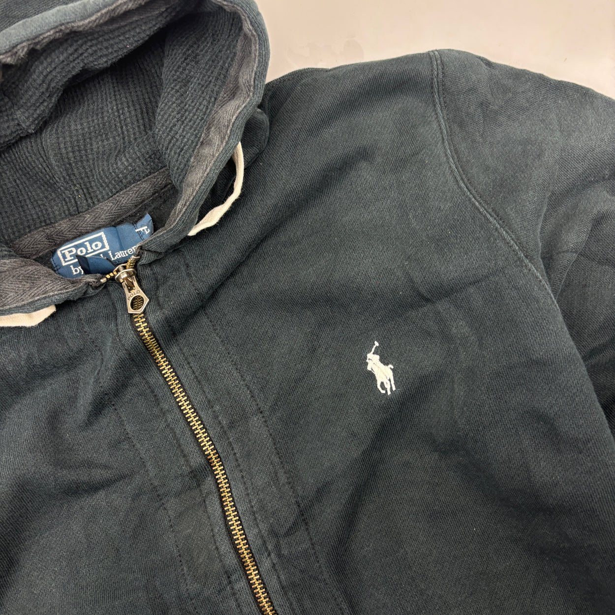 Black Ralph Lauren Zip Vest - Men L - Very Good - Revaleur