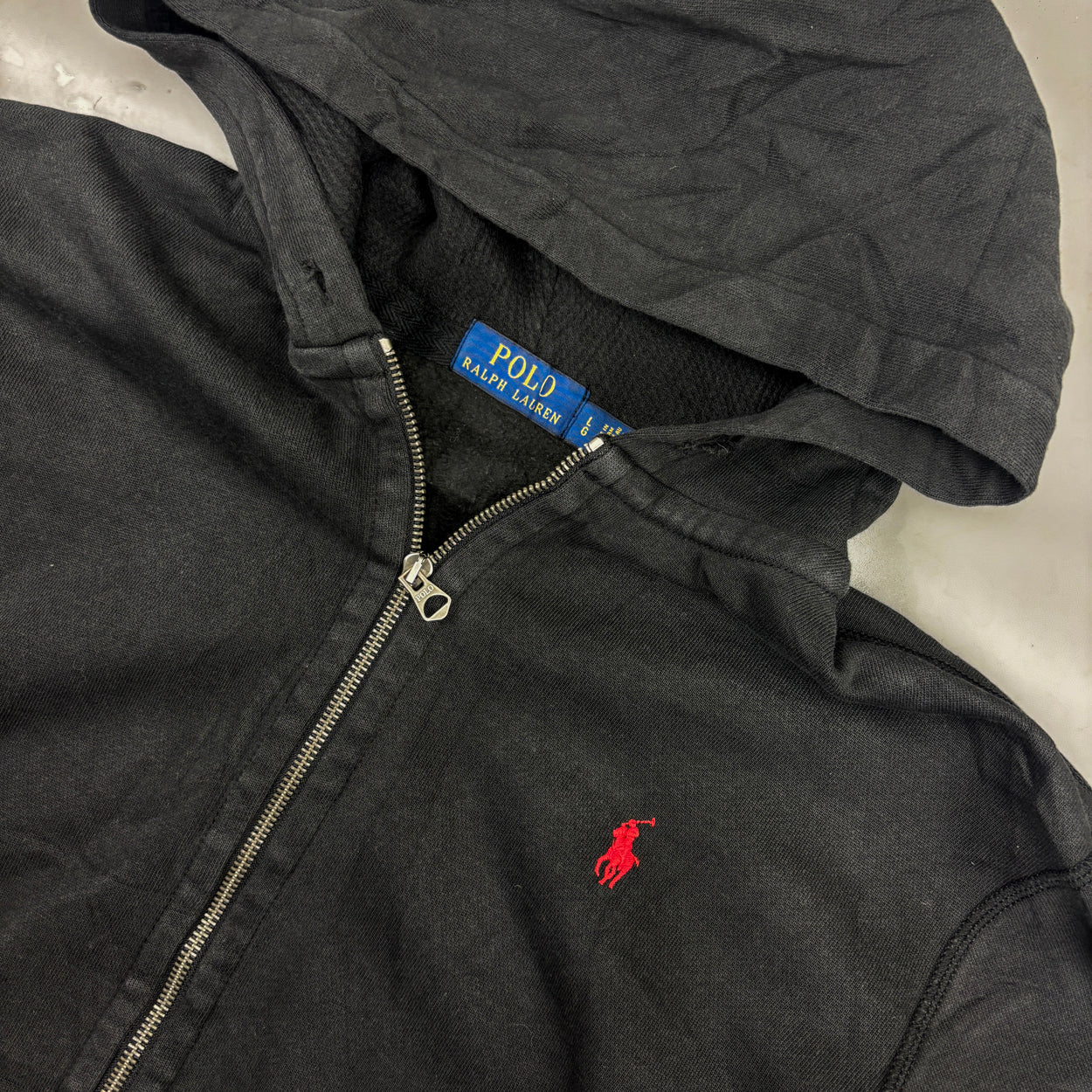 Black Ralph Lauren Zip Vest - Men L - Very Good - Revaleur