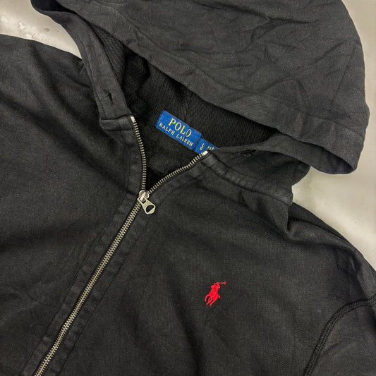 Black Ralph Lauren Zip Vest - Men L - Very Good - Revaleur