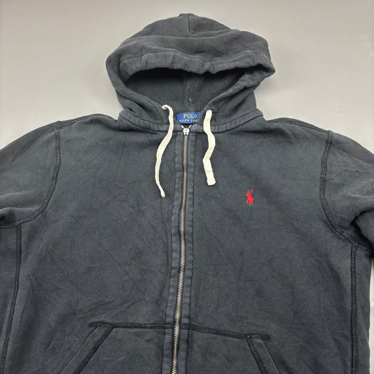Black Ralph Lauren Zip Vest - Men L - Very Good - Revaleur
