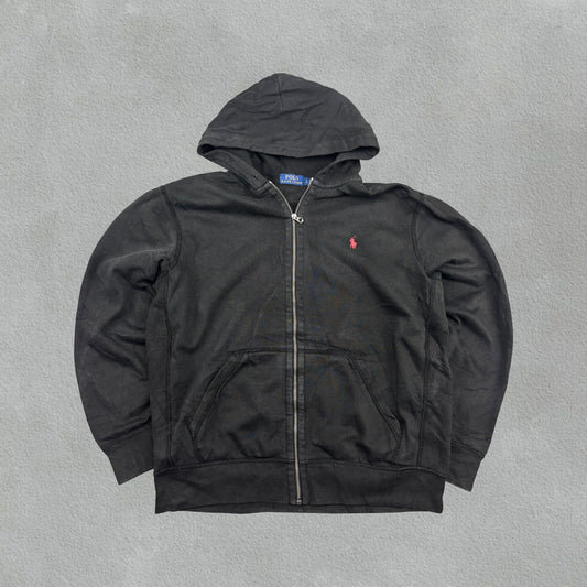 Black Ralph Lauren Zip Vest - Men L - Very Good - Revaleur