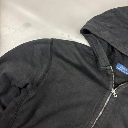 Black Ralph Lauren Zip Vest - Men L - Very Good - Revaleur