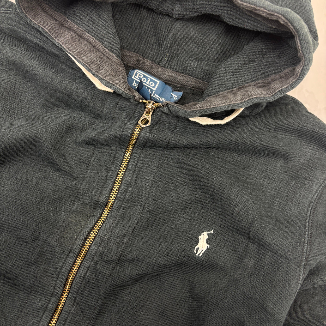 Black Ralph Lauren Zip Vest - Men L - Very Good - Revaleur
