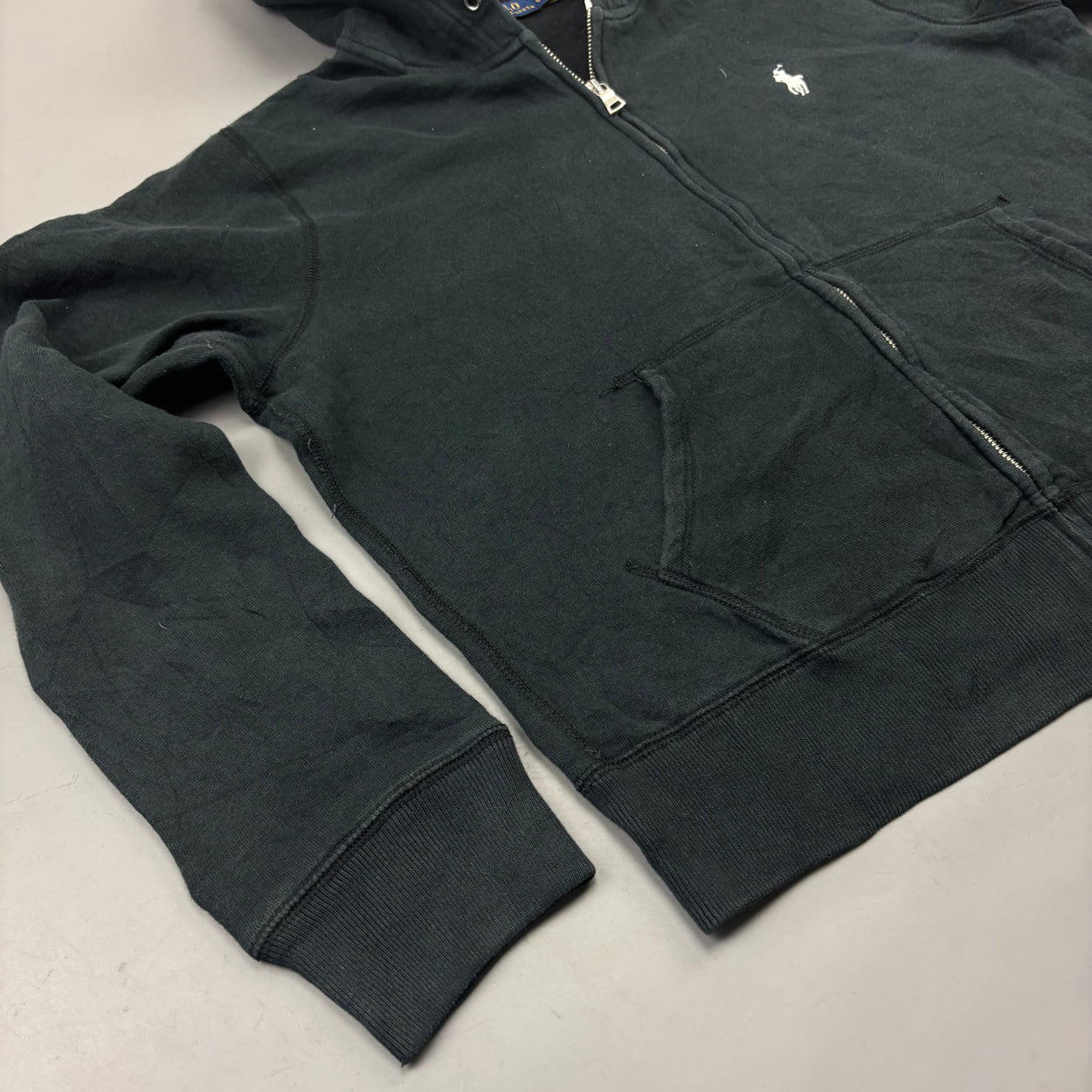 Black Ralph Lauren Zip Vest - Men L - Very Good - Revaleur