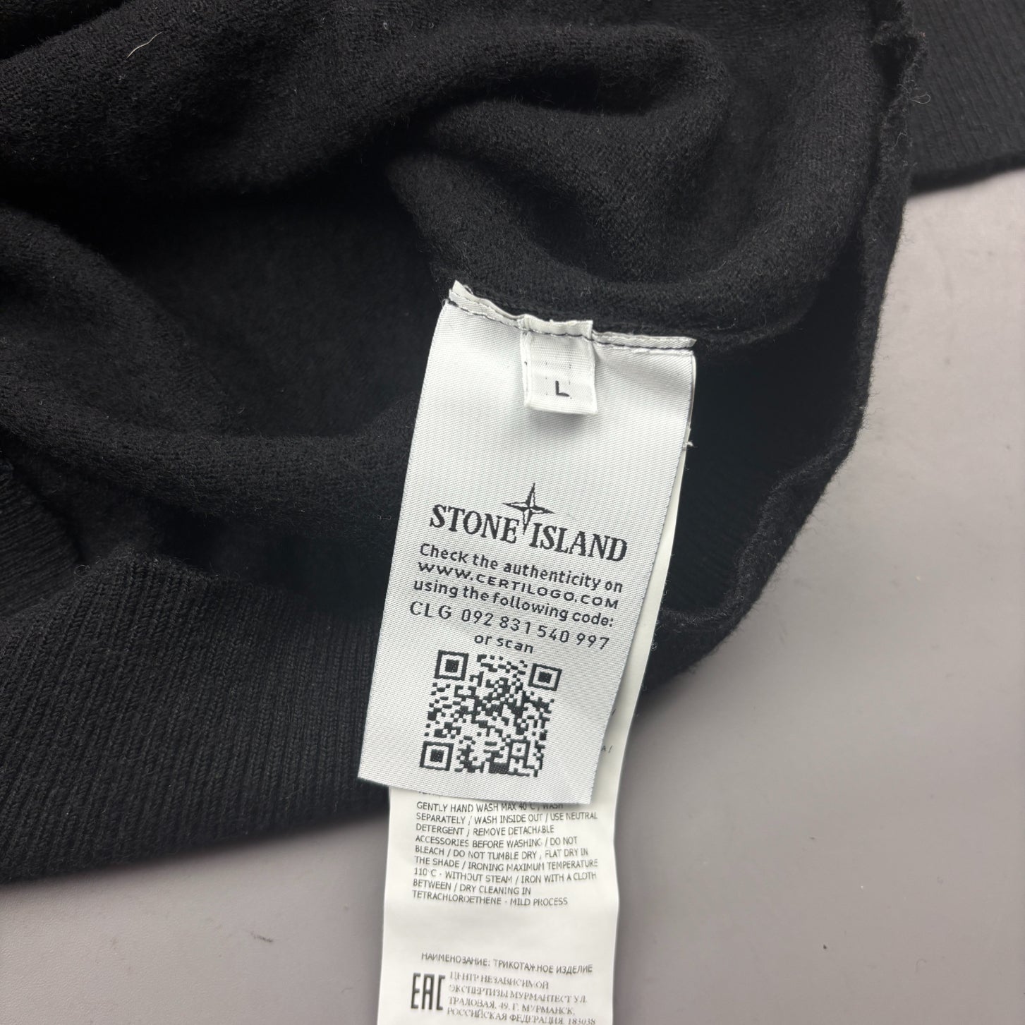 Black Stone Island Jumper - Men L - Very Good - Revaleur