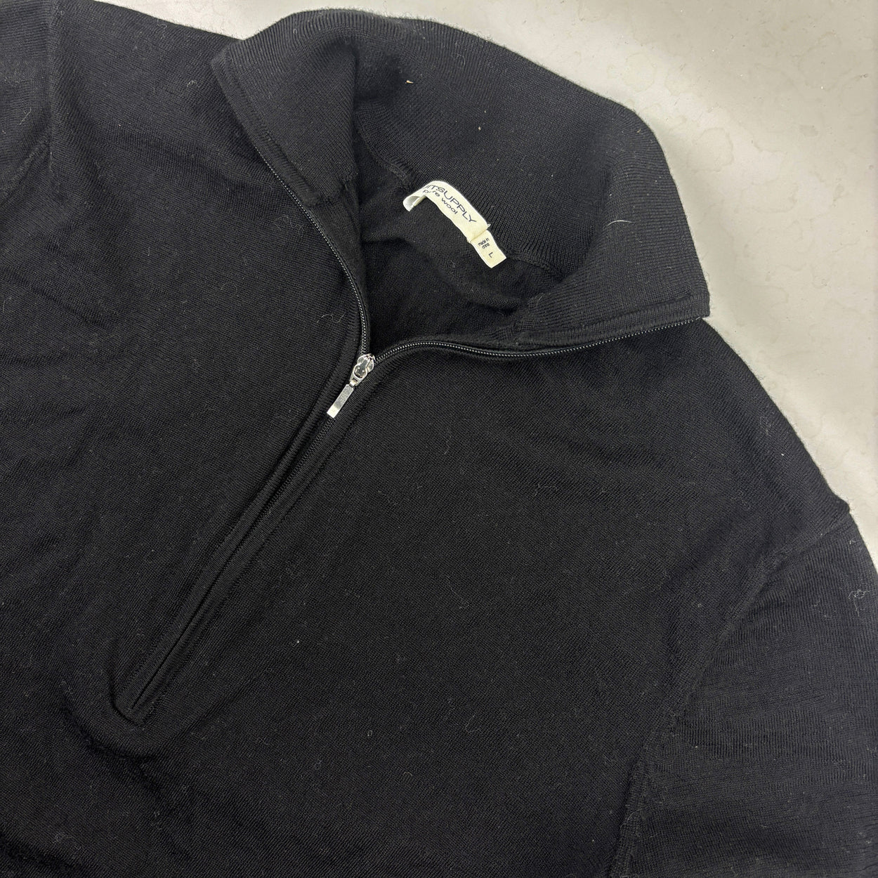 Black Suitsupply Half Zip - Men M - Very Good - Revaleur