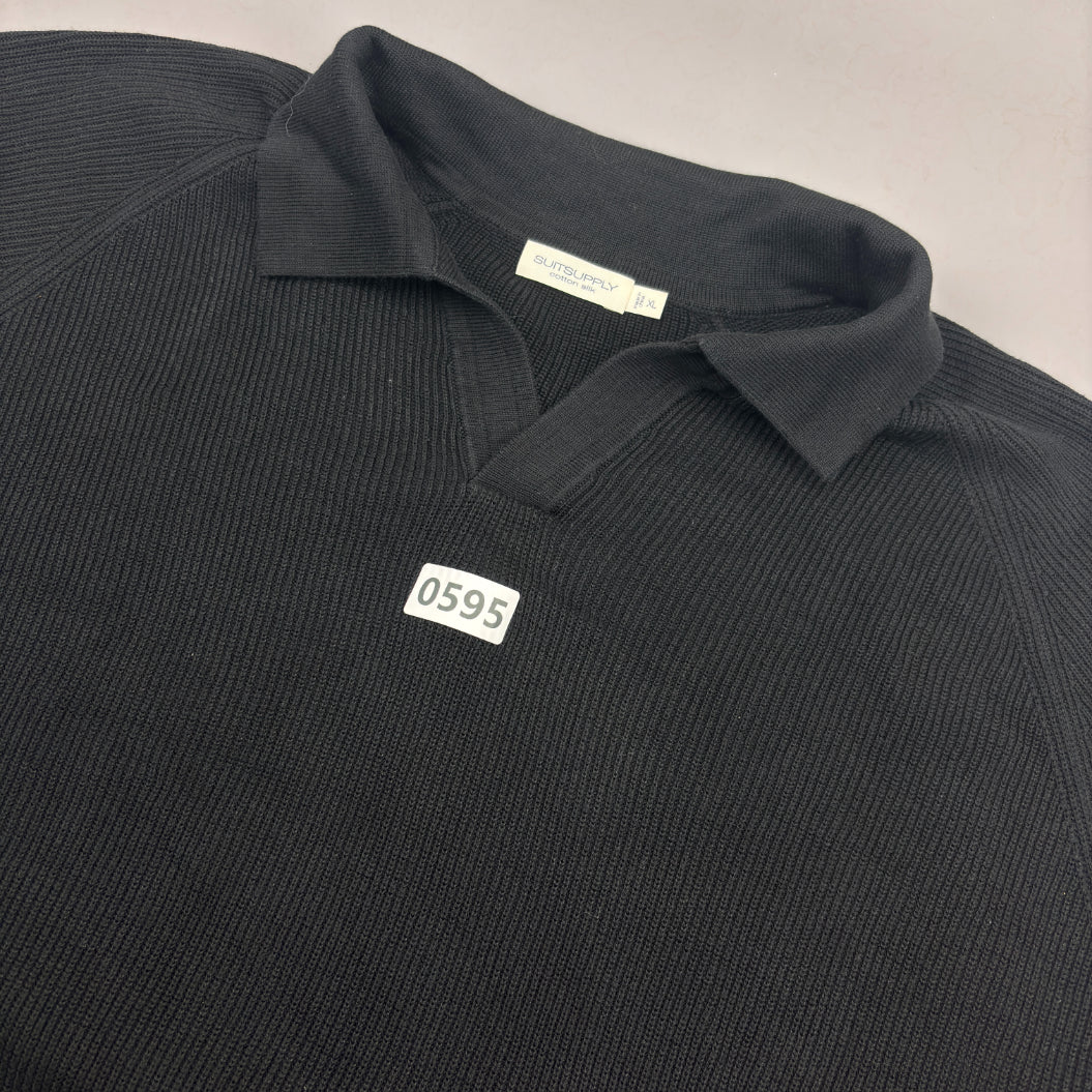 Black Suitsupply Polo Shirt - Men XL - Very Good - Revaleur