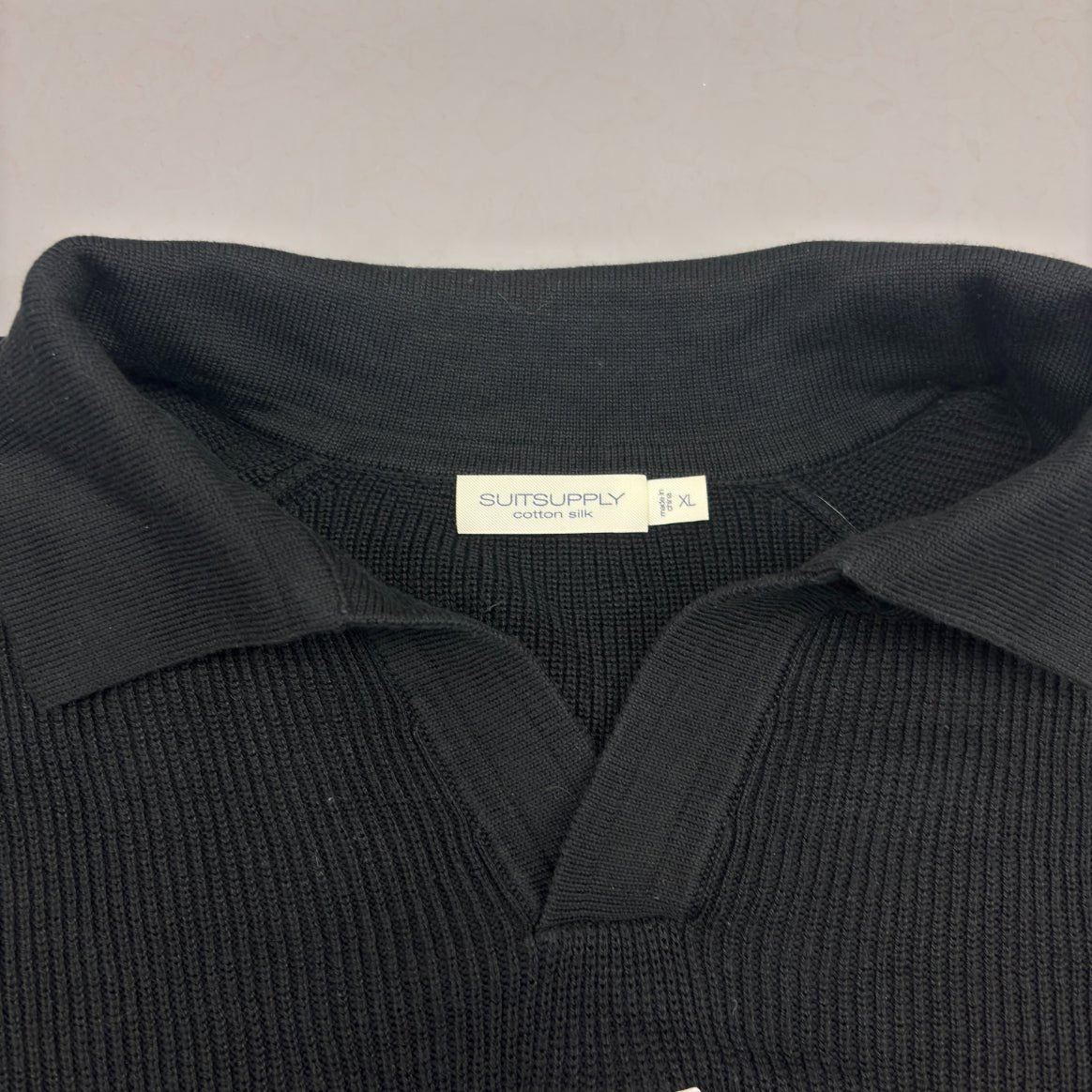 Black Suitsupply Polo Shirt - Men XL - Very Good - Revaleur