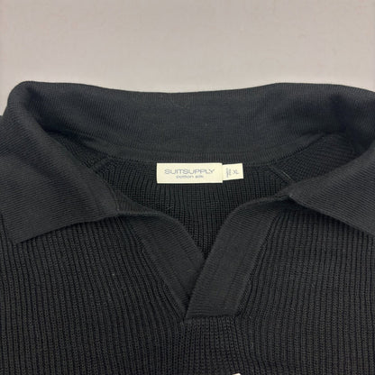 Black Suitsupply Polo Shirt - Men XL - Very Good - Revaleur