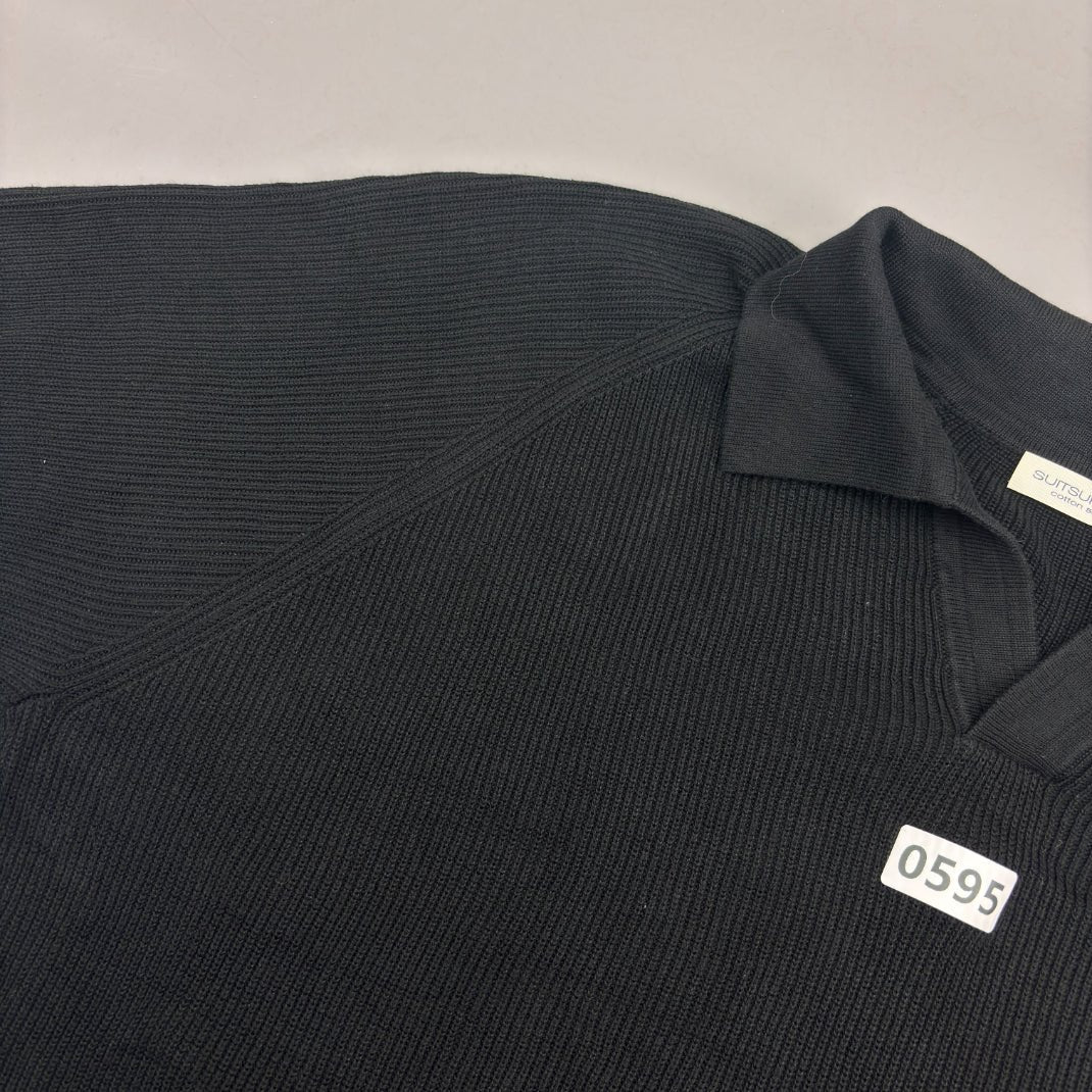 Black Suitsupply Polo Shirt - Men XL - Very Good - Revaleur