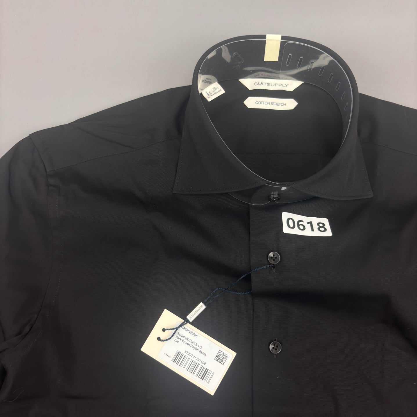 Black Suitsupply Shirt - Men 39 - New With Tags - Revaleur