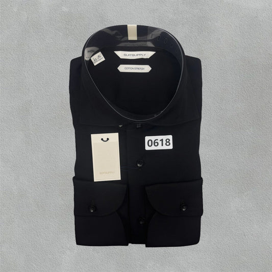 Black Suitsupply Shirt - Men 39 - New With Tags - Revaleur