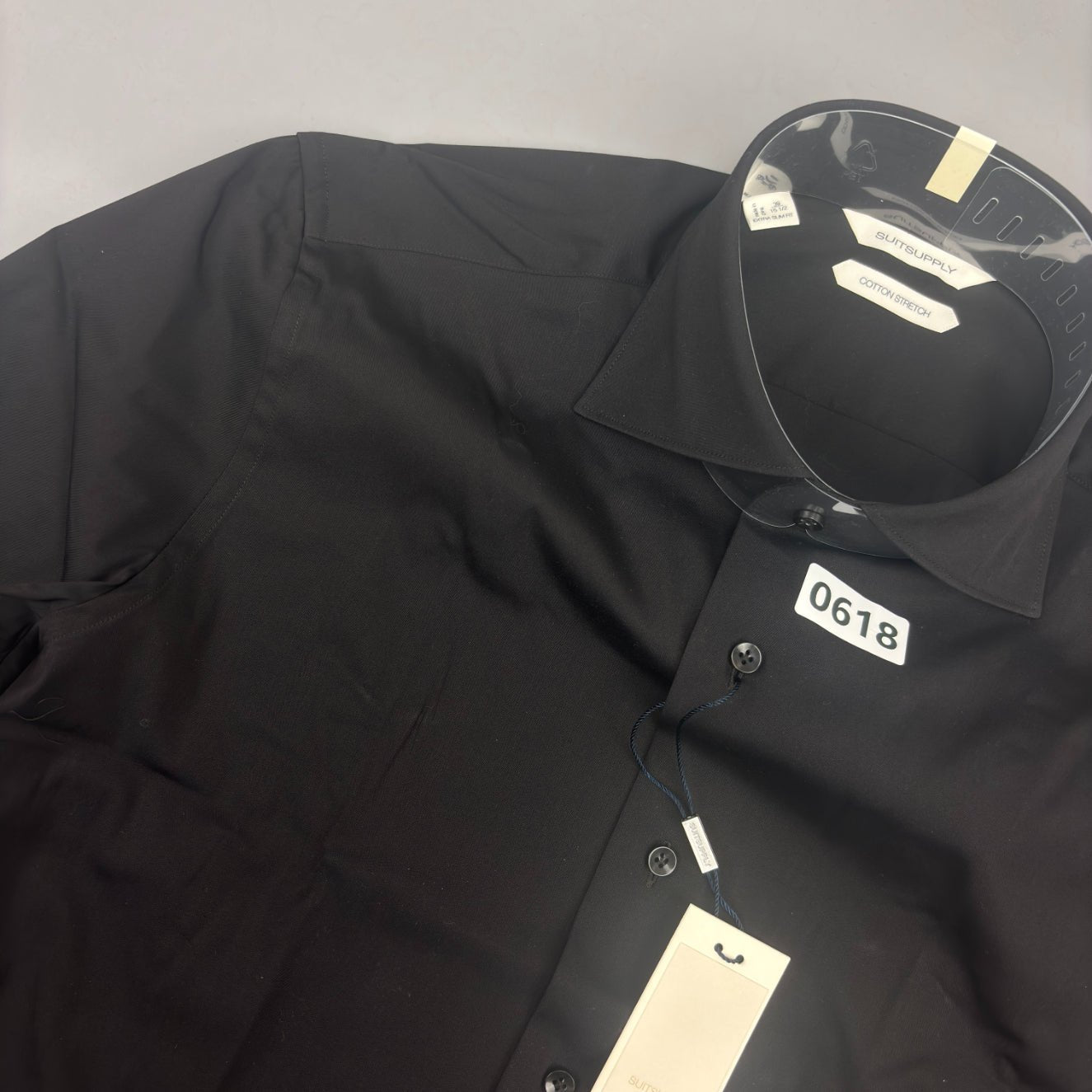 Black Suitsupply Shirt - Men 39 - New With Tags - Revaleur