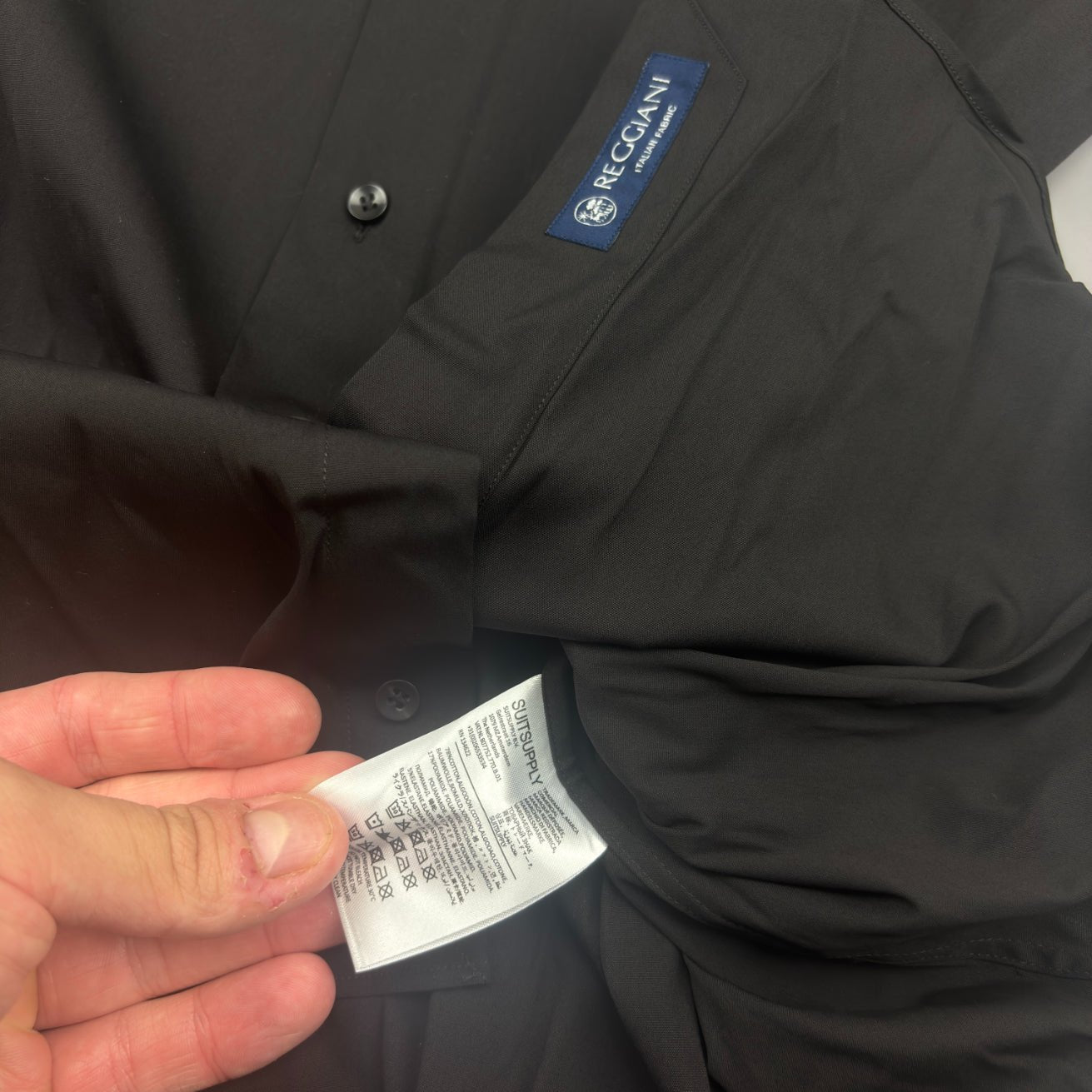 Black Suitsupply Shirt - Men 39 - New With Tags - Revaleur