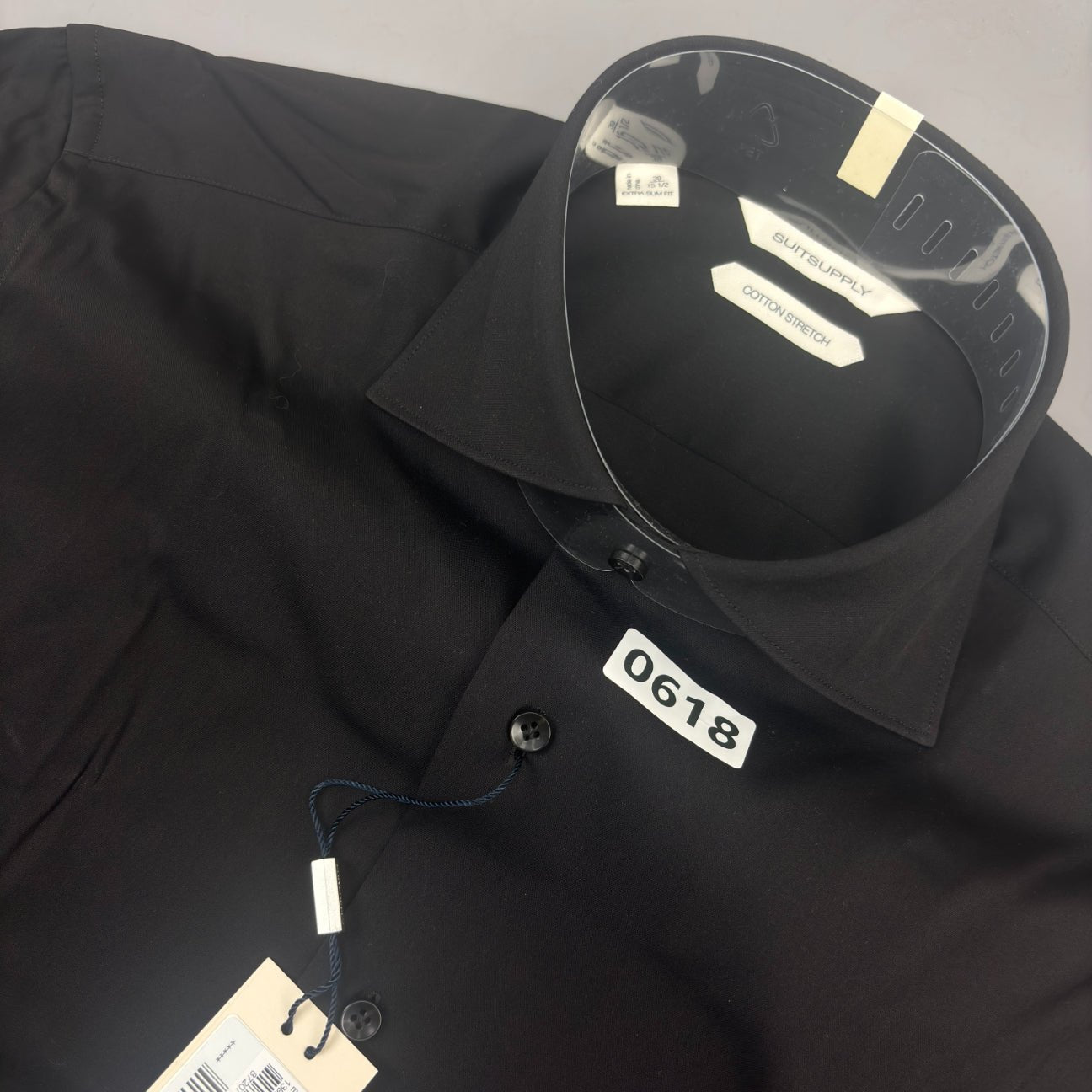 Black Suitsupply Shirt - Men 39 - New With Tags - Revaleur