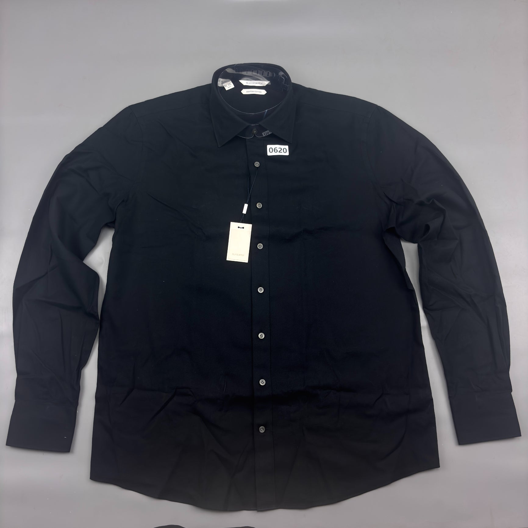 Black Suitsupply Shirt - Men 42 - New With Tags - Revaleur