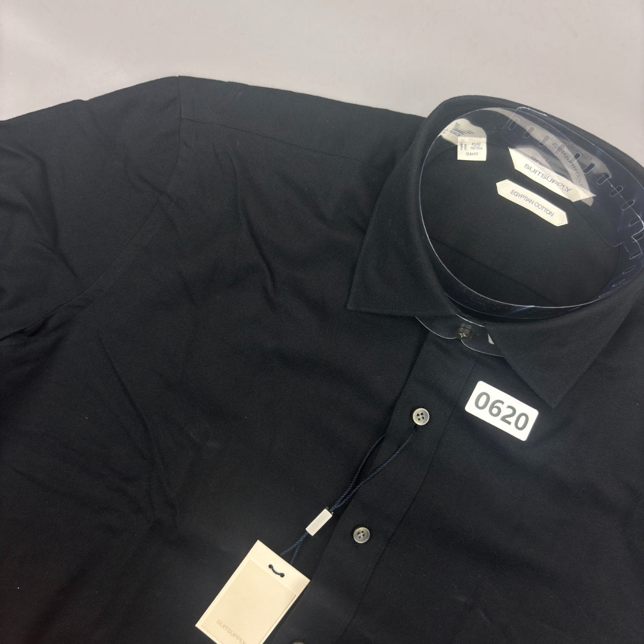 Black Suitsupply Shirt - Men 42 - New With Tags - Revaleur