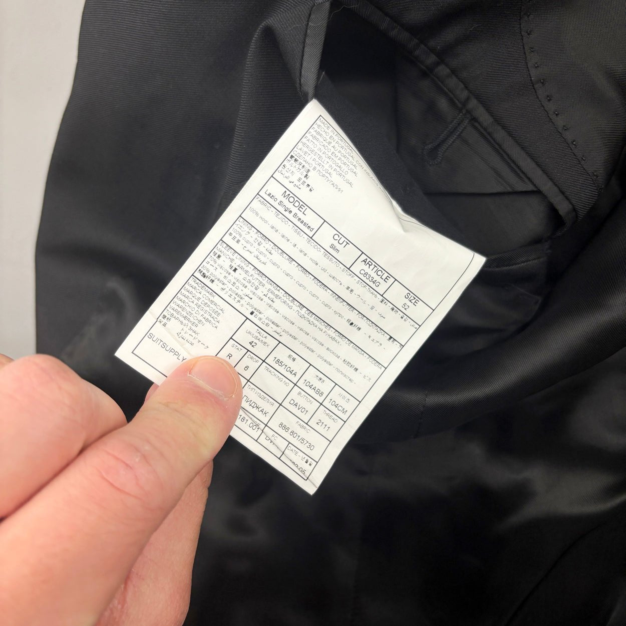 Black Suitsupply Suit - Men Blazer 52 - Very Good - Revaleur