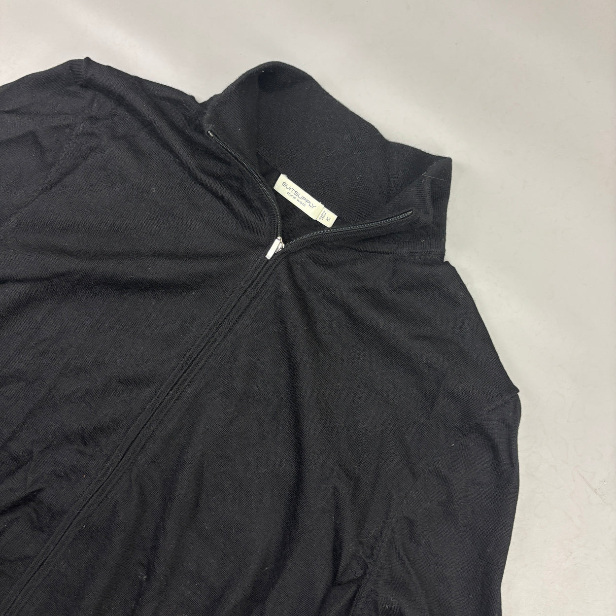 Black Suitsupply Zip Vest - Men M - Very Good - Revaleur
