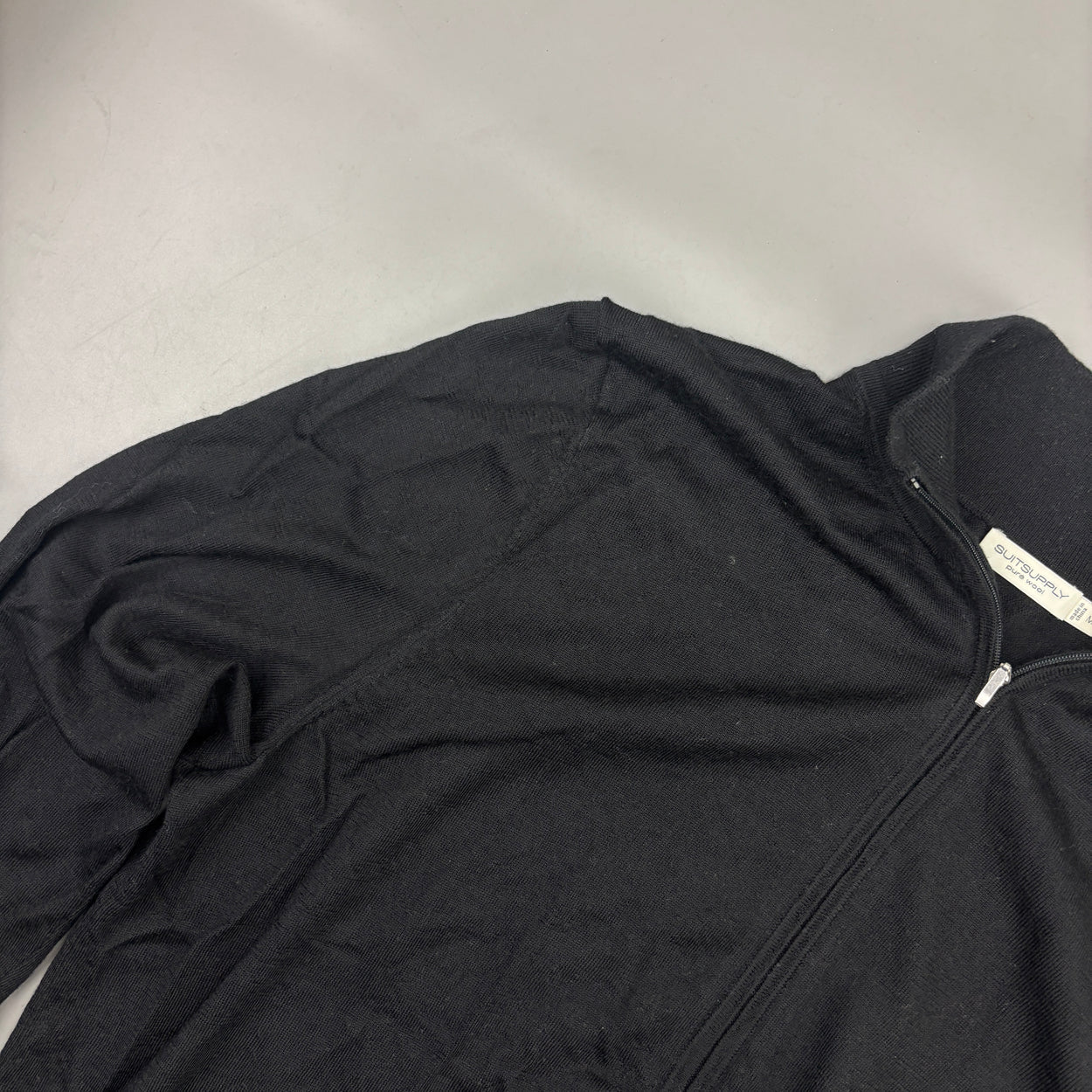 Black Suitsupply Zip Vest - Men M - Very Good - Revaleur