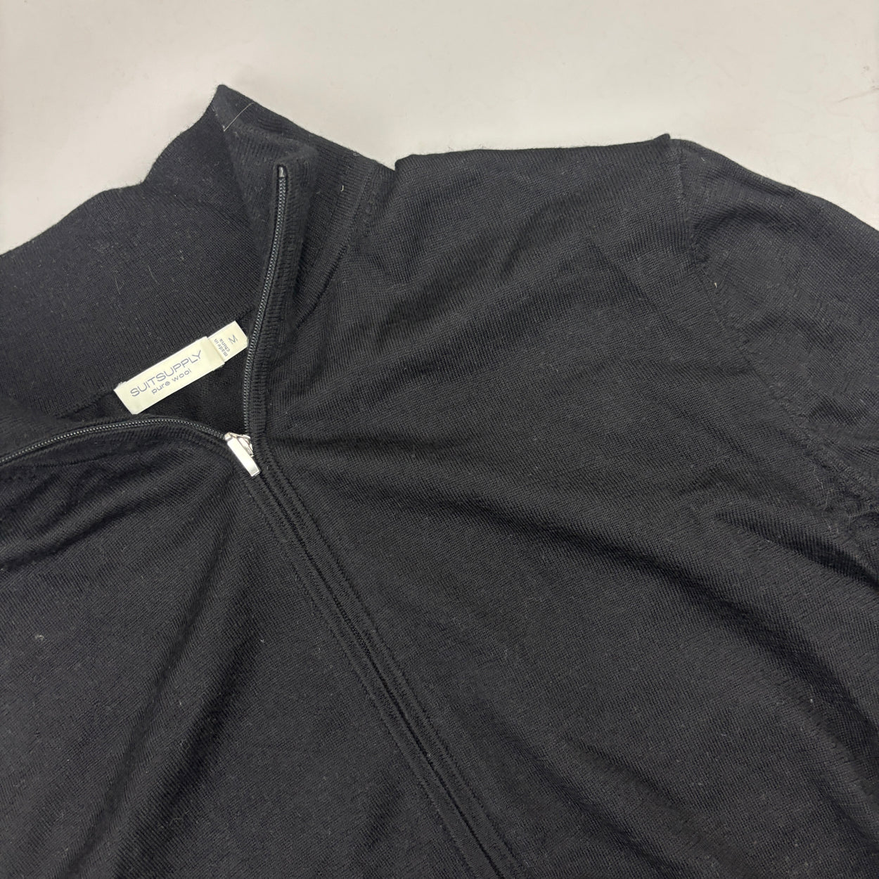 Black Suitsupply Zip Vest - Men M - Very Good - Revaleur
