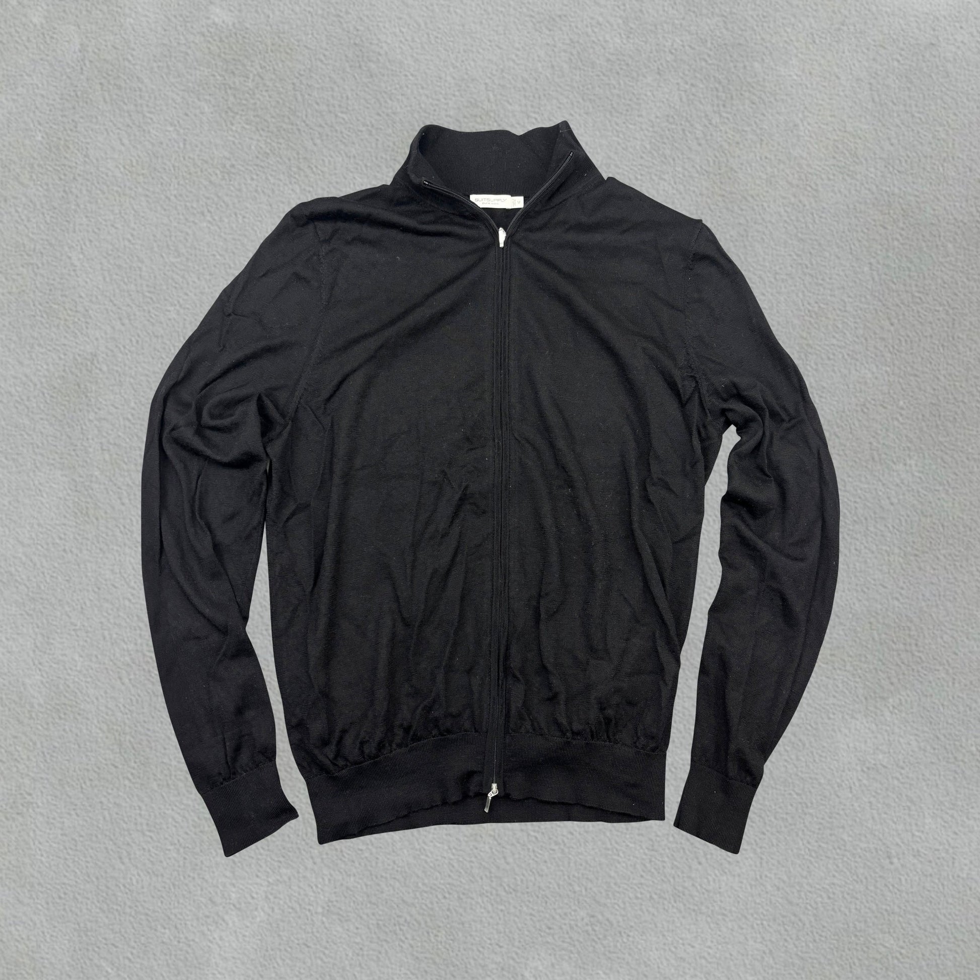 Black Suitsupply Zip Vest - Men M - Very Good - Revaleur