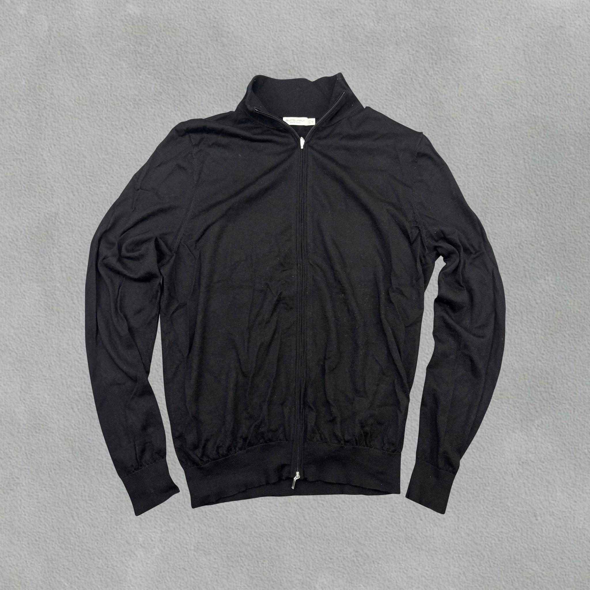 Black Suitsupply Zip Vest - Men M - Very Good - Revaleur
