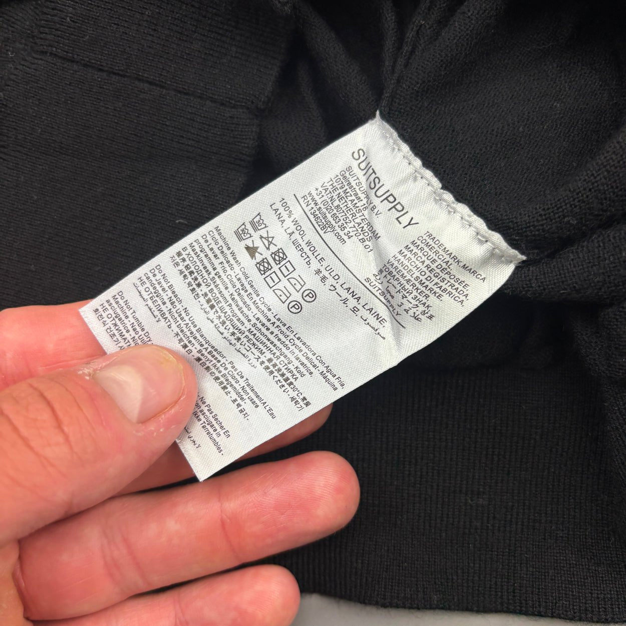 Black Suitsupply Zip Vest - Men M - Very Good - Revaleur